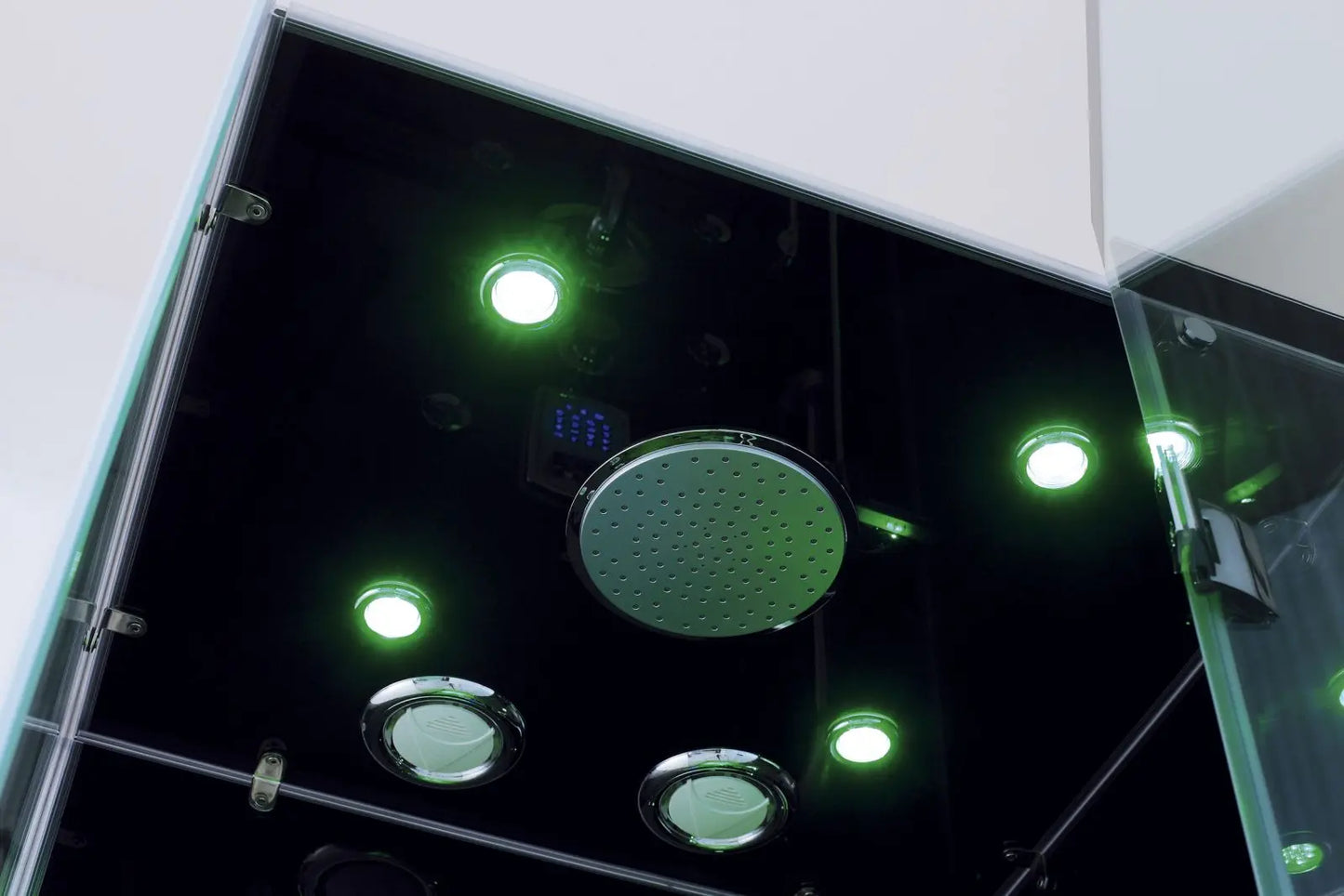 Black Jupiter Plus-L Steam Shower-Walk-In-Homeward Bath-Luxury Steam Showers