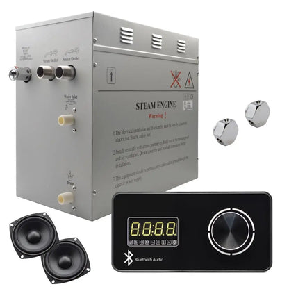 Steam Planet Superior Encore Plus 12kw Self-Draining Steam Bath Generator with Bluetooth Horizontal Digital Keypad in Black-Steam Generator-Homeward Bath-Luxury Steam Showers