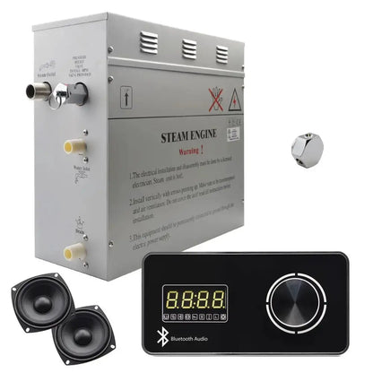 Steam Planet Superior Encore Plus 9kw Self-Draining Steam Bath Generator with Bluetooth Horizontal Digital Keypad in Black-Steam Generator-Homeward Bath-Luxury Steam Showers