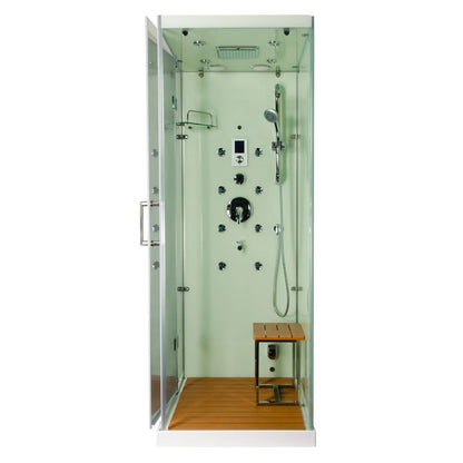 White Jupiter Plus-L Steam Shower-Walk-In-Homeward Bath-Luxury Steam Showers