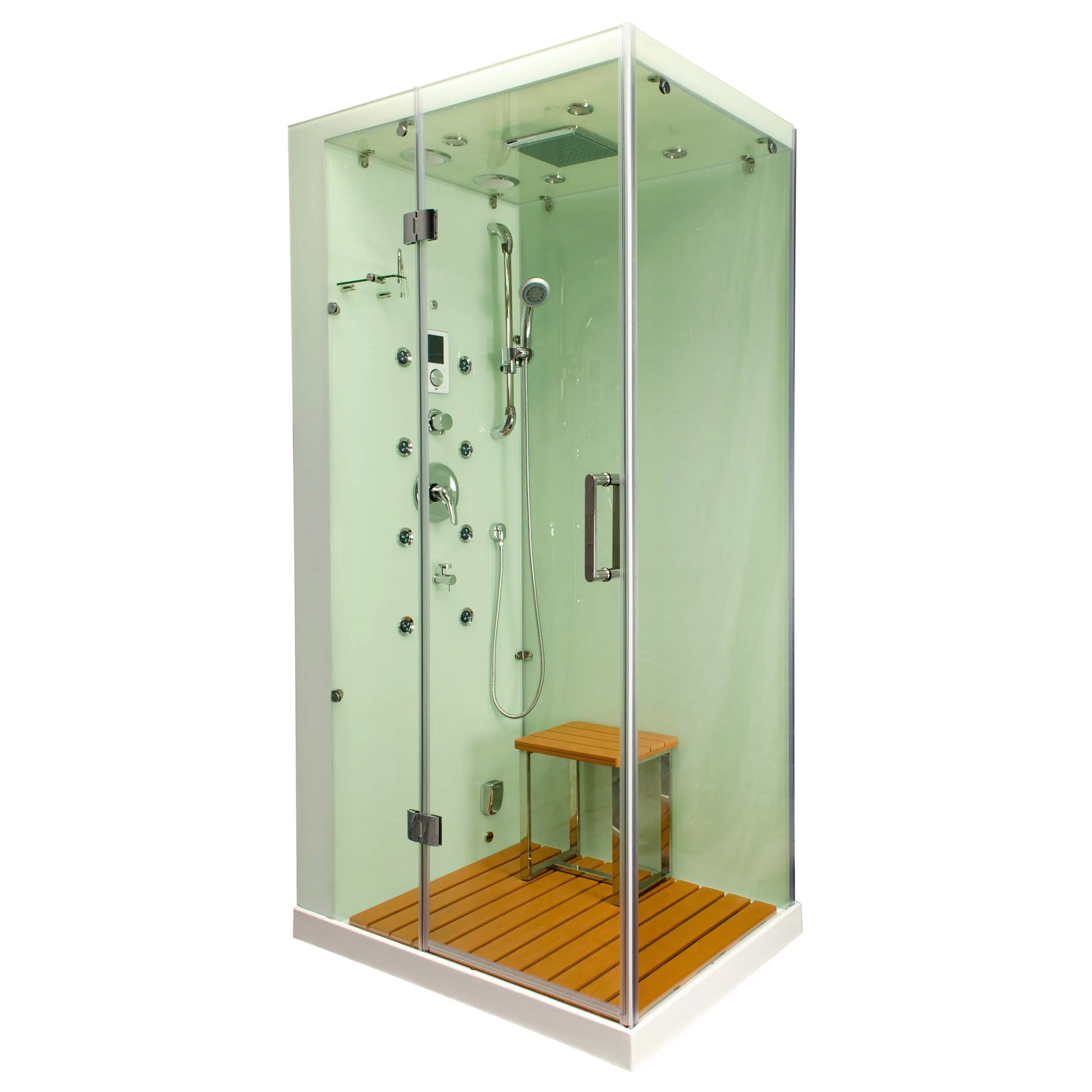 White Jupiter Plus-L Steam Shower-Walk-In-Homeward Bath-Luxury Steam Showers