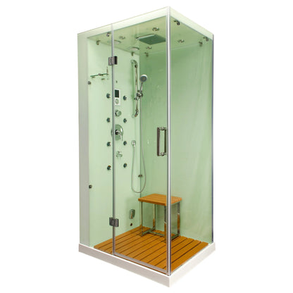 White Jupiter Plus-L Steam Shower-Walk-In-Homeward Bath-Luxury Steam Showers