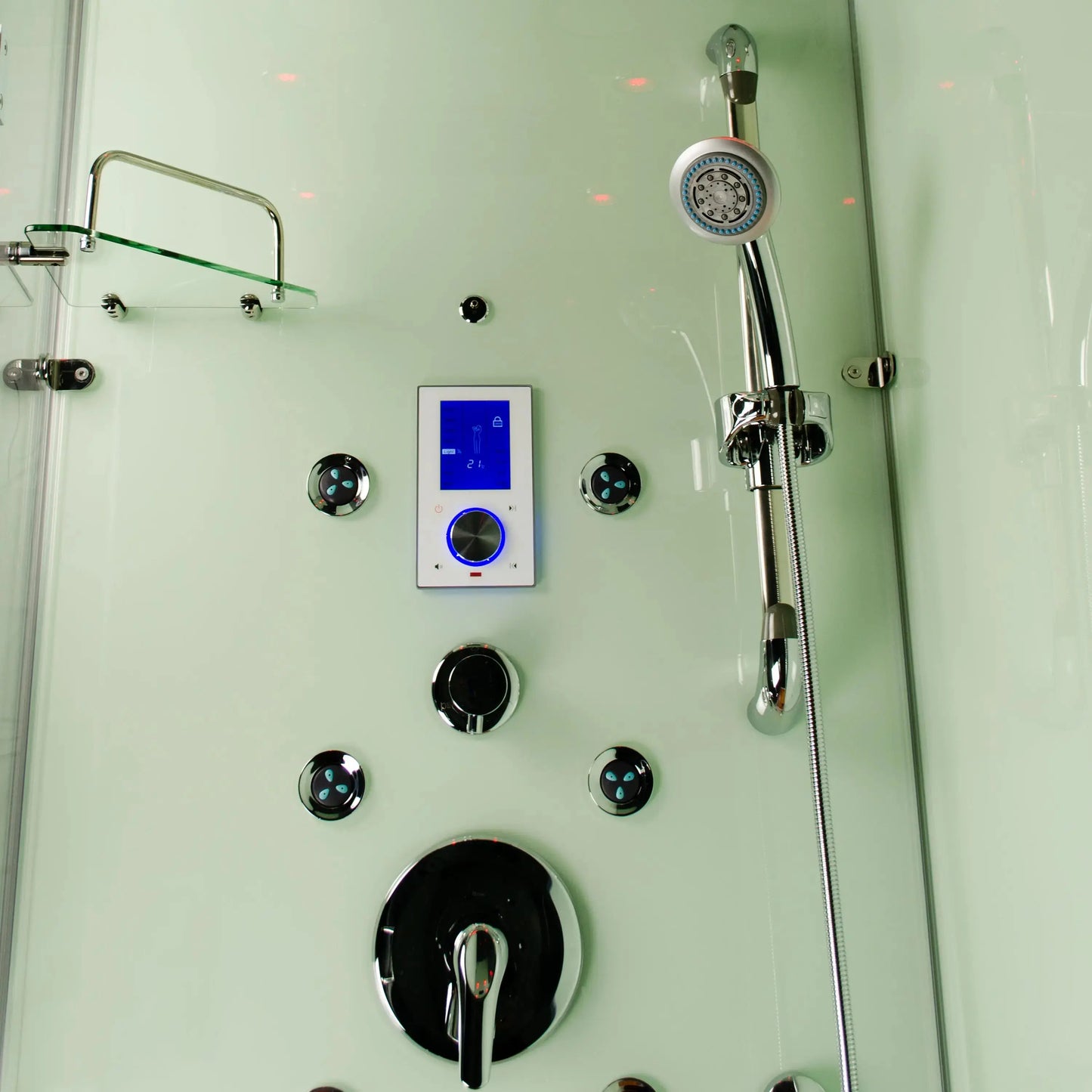 White Jupiter Plus-L Steam Shower-Walk-In-Homeward Bath-Luxury Steam Showers