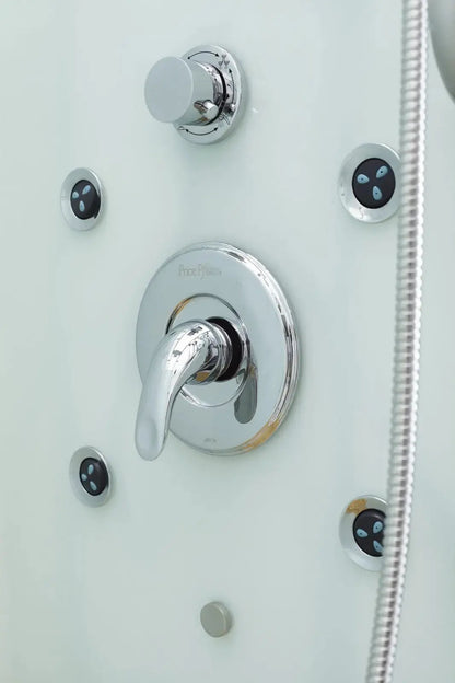 White Jupiter Plus-L Steam Shower-Walk-In-Homeward Bath-Luxury Steam Showers